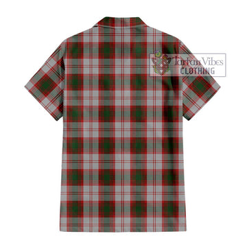 Lindsay Dress Red Tartan Short Sleeve Button Shirt with Family Crest DNA In Me Style