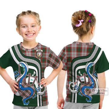 Lindsay Dress Red Tartan Kid T-Shirt with Epic Bagpipe Style