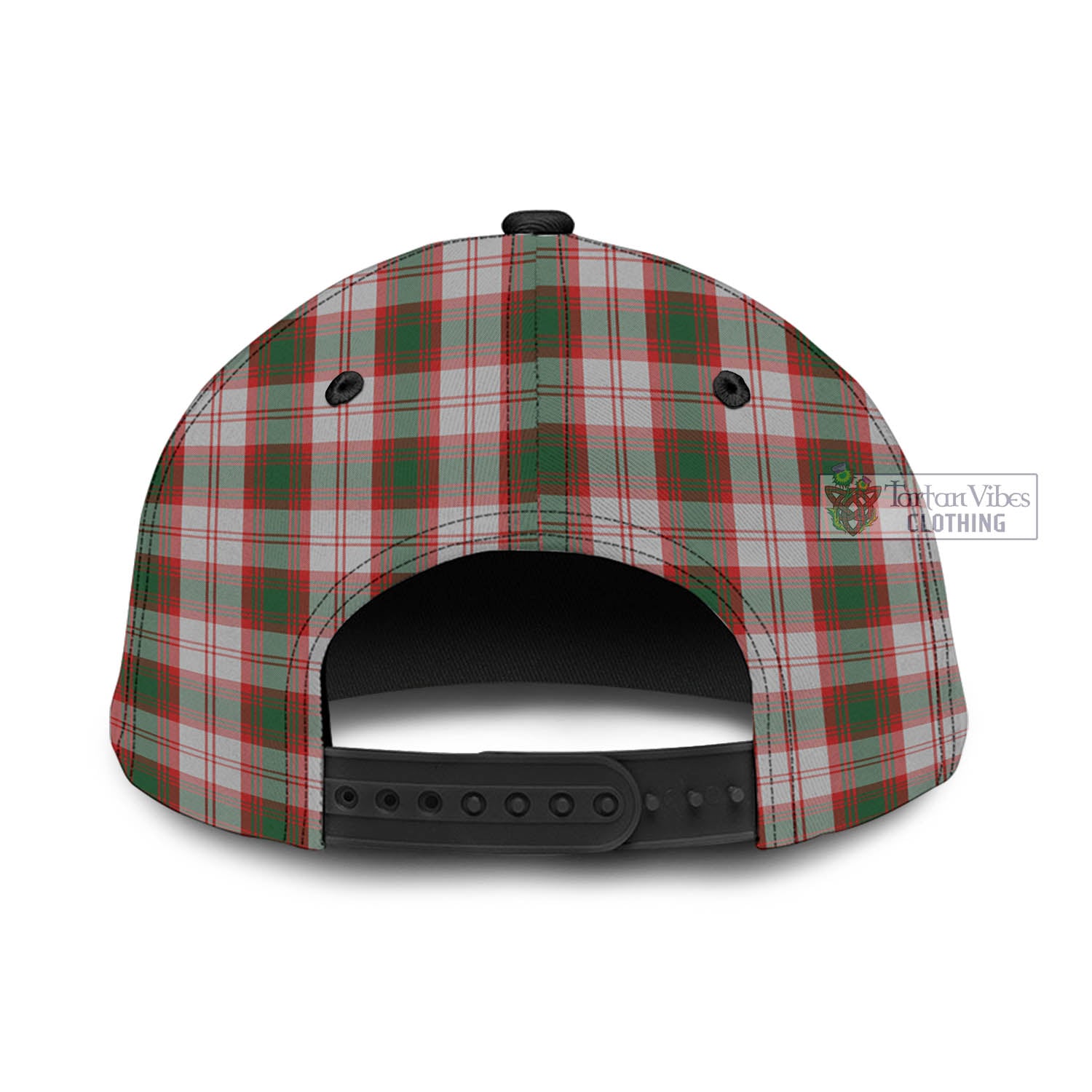 Tartan Vibes Clothing Lindsay Dress Red Tartan Classic Cap with Family Crest In Me Style