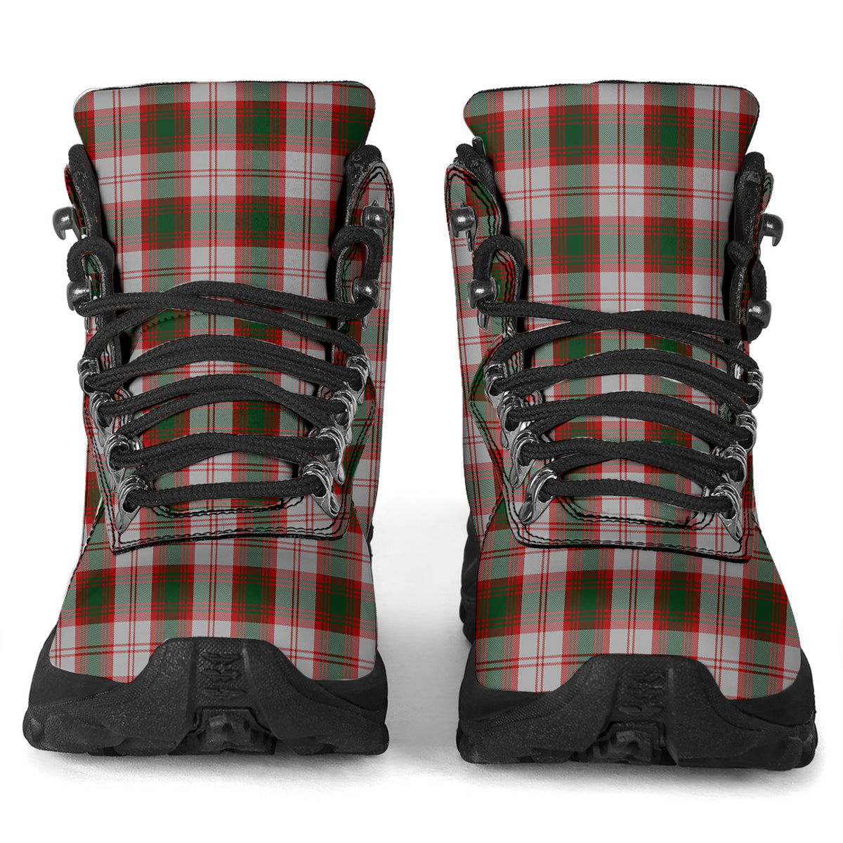 Lindsay Dress Red Tartan Alpine Boots - Tartanvibesclothing