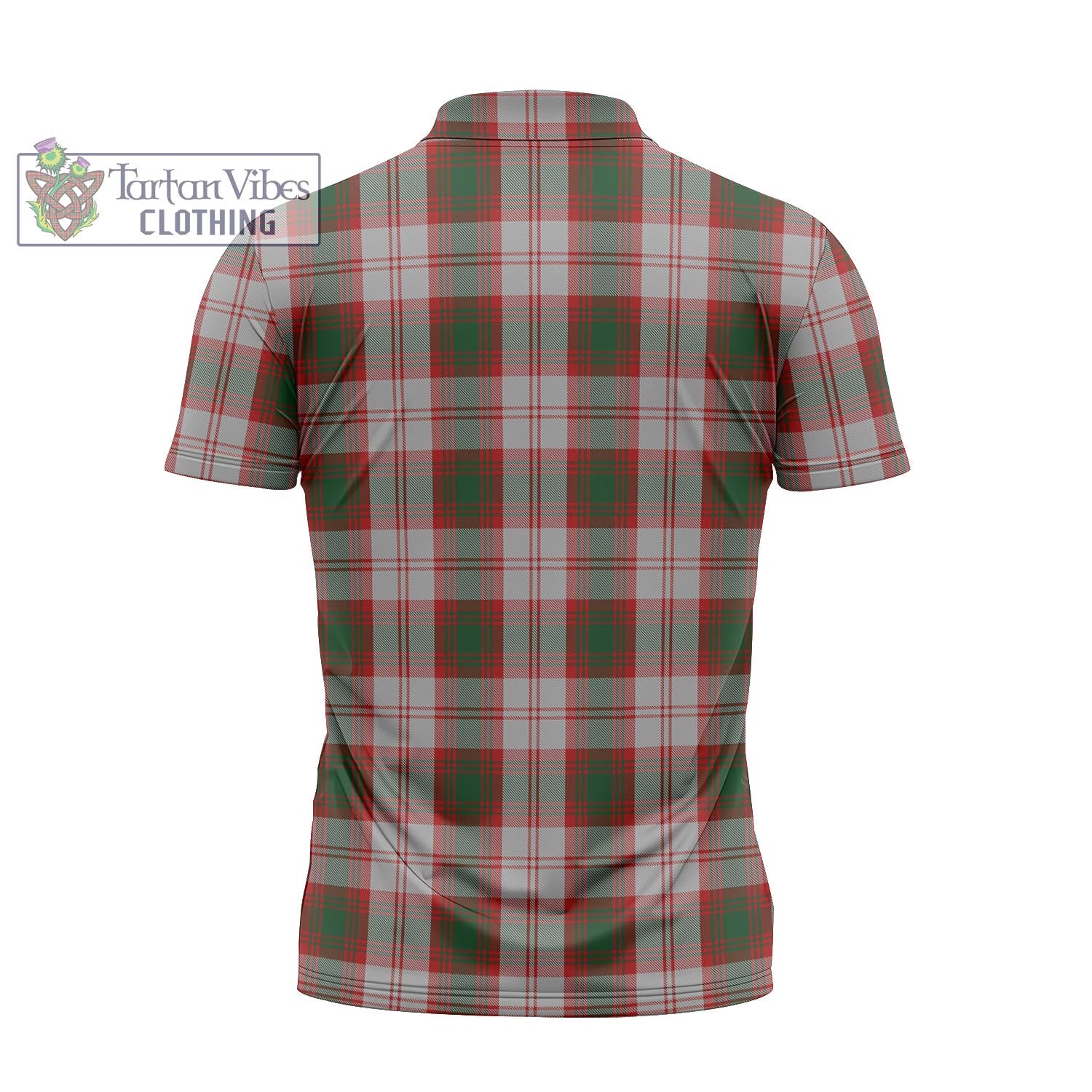 Tartan Vibes Clothing Lindsay Dress Red Tartan Zipper Polo Shirt with Family Crest