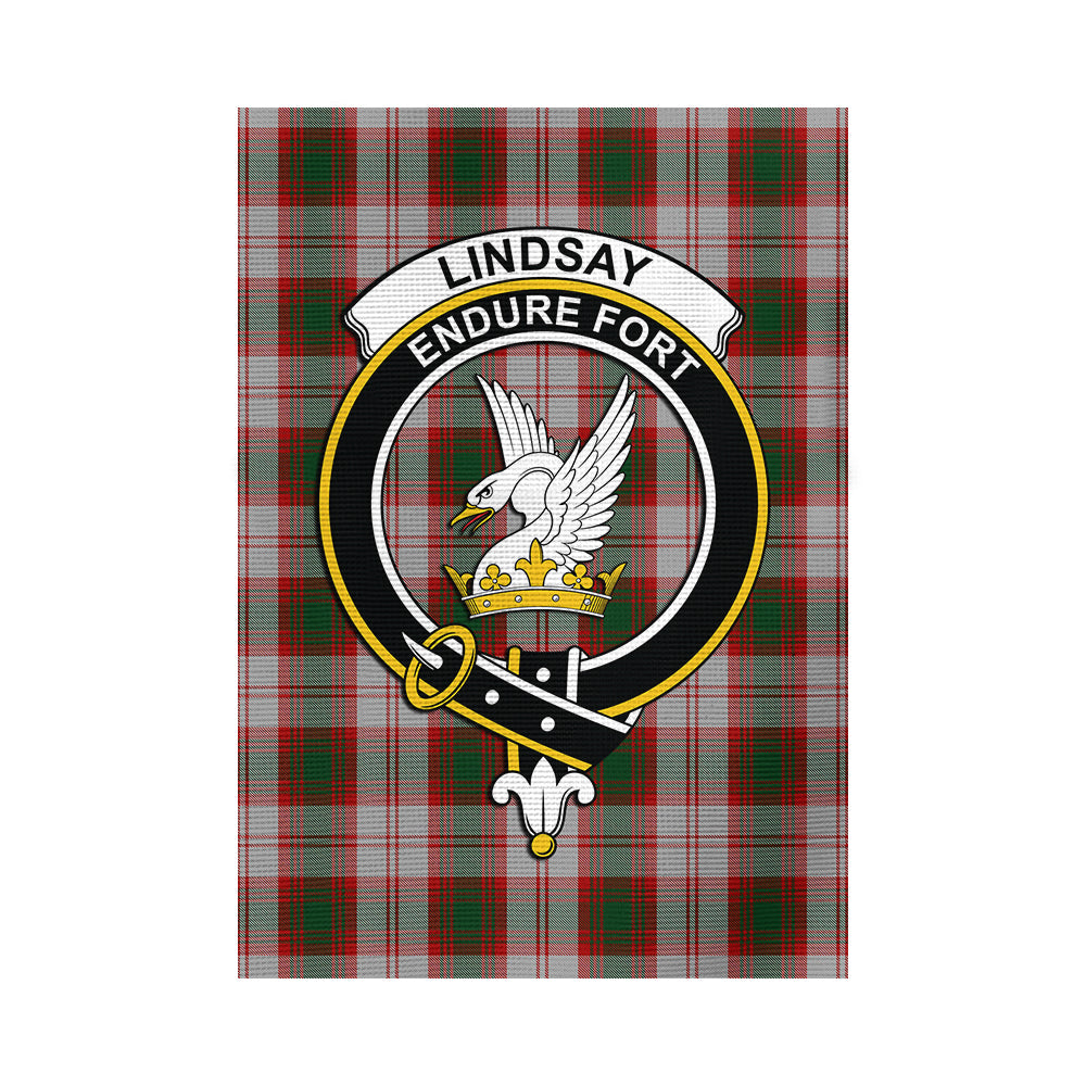 lindsay-dress-red-tartan-flag-with-family-crest