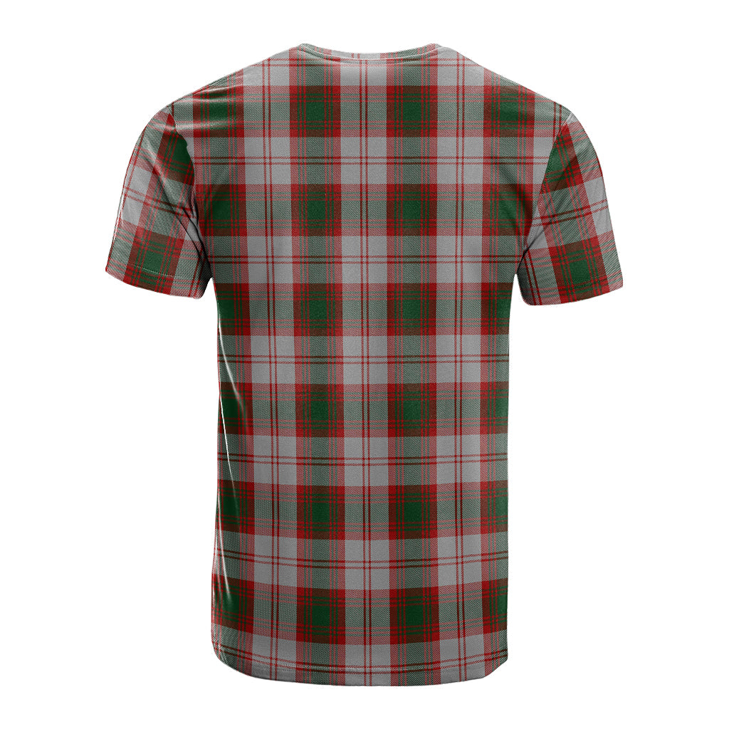 Lindsay Dress Red Tartan T-Shirt with Family Crest - Tartan Vibes Clothing