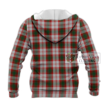 Lindsay Dress Red Tartan Knitted Hoodie with Family Crest DNA In Me Style