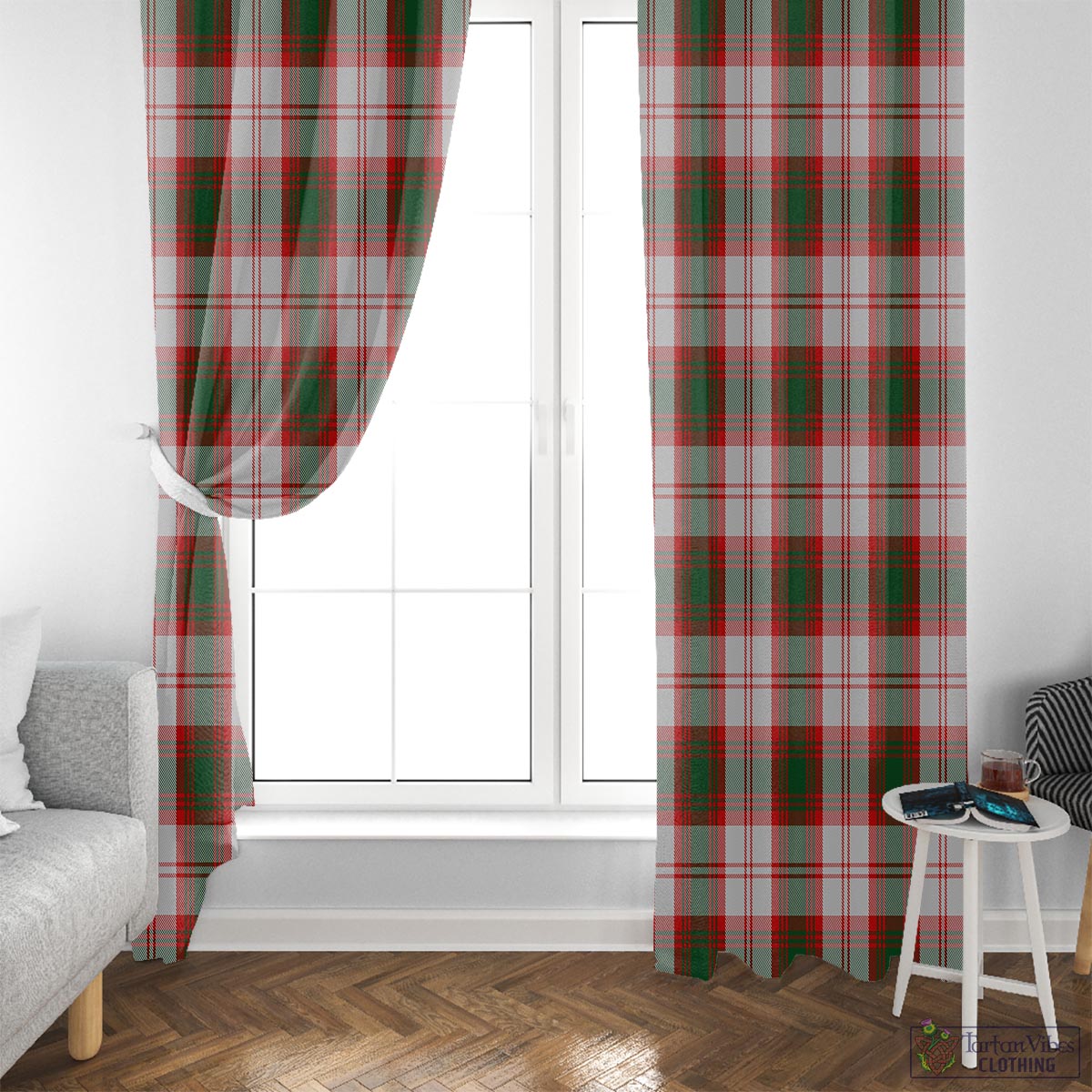 Lindsay Dress Red Tartan Window Curtain