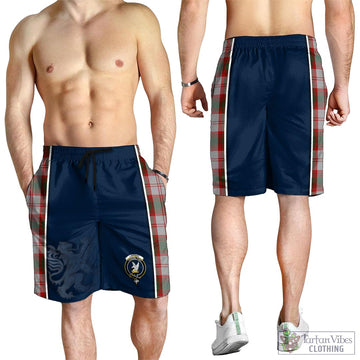 Lindsay Dress Red Tartan Men's Shorts with Family Crest and Lion Rampant Vibes Sport Style