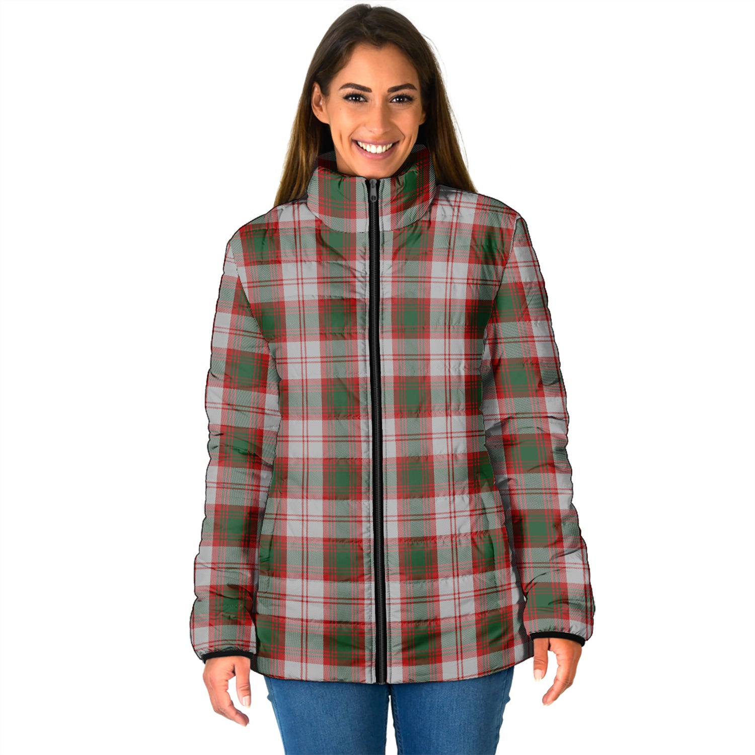 Lindsay Dress Red Tartan Padded Jacket - Tartanvibesclothing