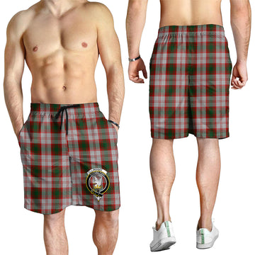 Lindsay Dress Red Tartan Mens Shorts with Family Crest