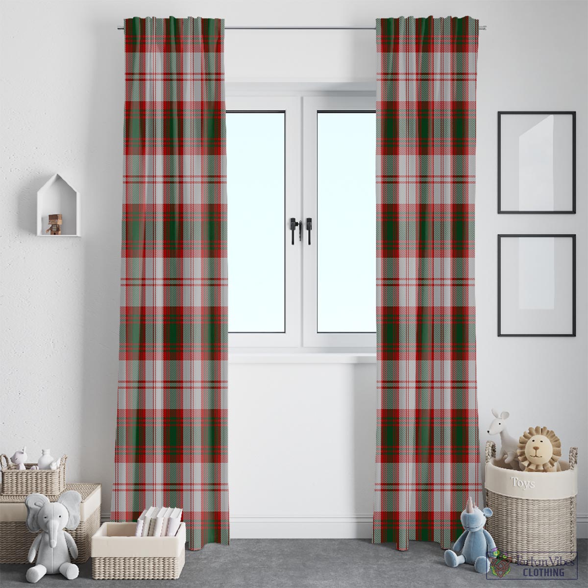 Lindsay Dress Red Tartan Window Curtain