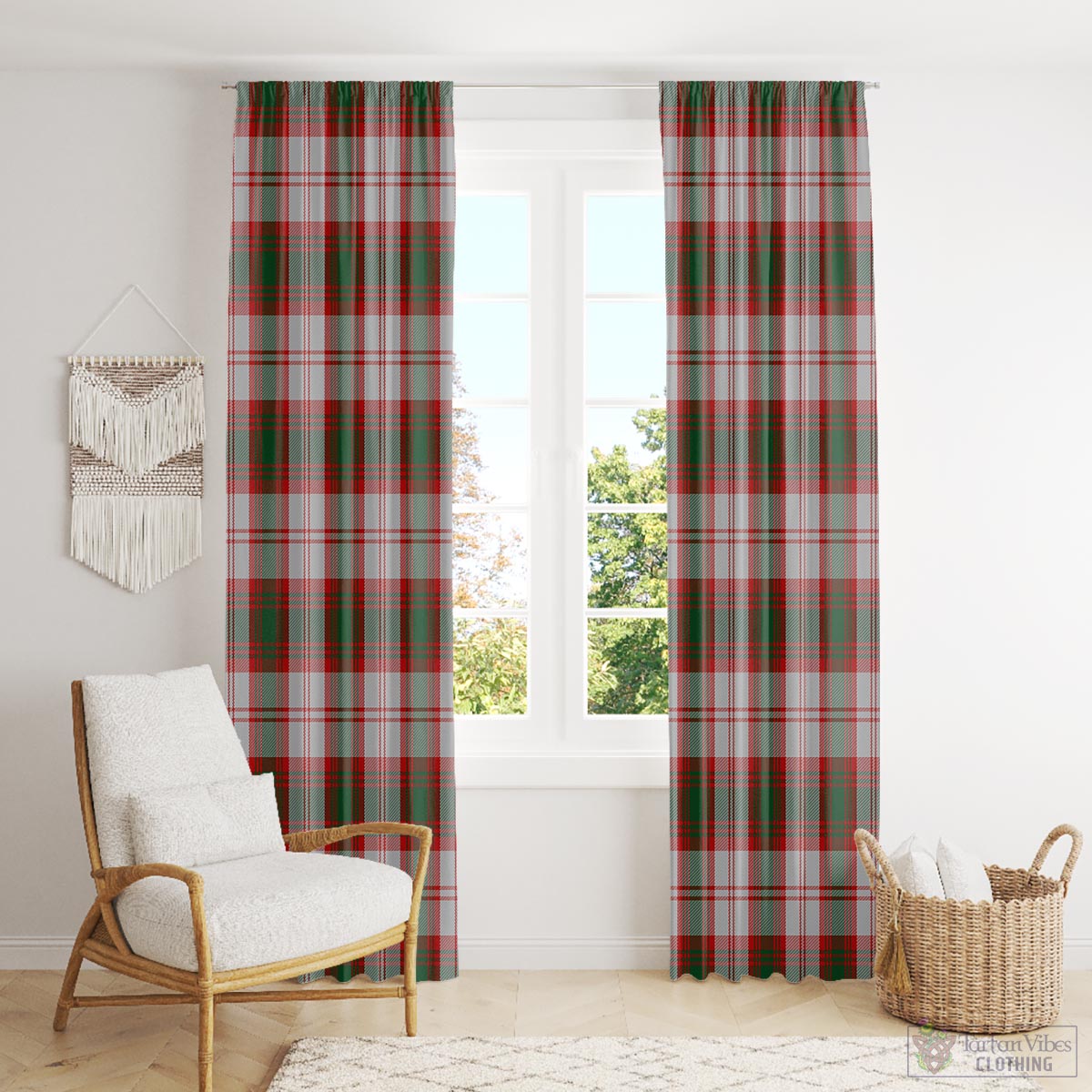 Lindsay Dress Red Tartan Window Curtain