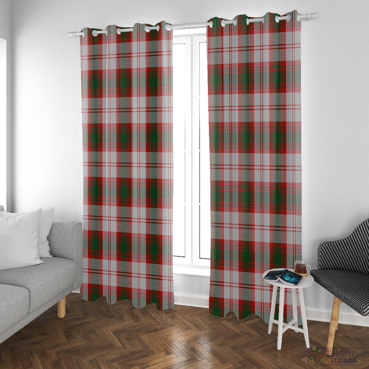 Lindsay Dress Red Tartan Window Curtain