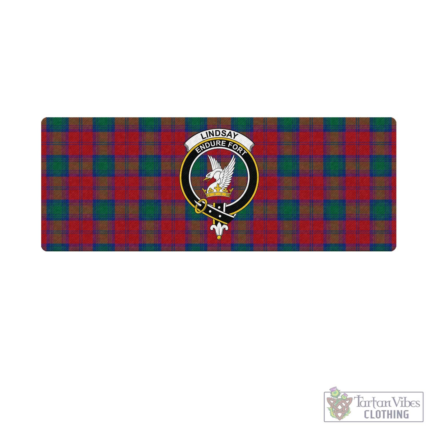 Tartan Vibes Clothing Lindsay Modern Tartan Mouse Pad with Family Crest