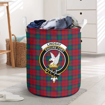 Lindsay Modern Tartan Laundry Basket with Family Crest