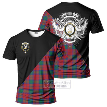 Lindsay Modern Tartan T-Shirt with Family Crest and Military Logo Style