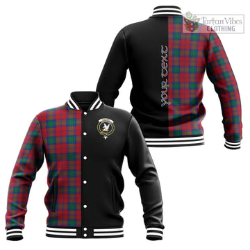 Lindsay Modern Tartan Baseball Jacket with Family Crest and Half Of Me Style