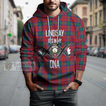 Lindsay Modern Tartan Hoodie with Family Crest DNA In Me Style