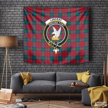 Lindsay Modern Tartan Tapestry Wall Hanging and Home Decor for Room with Family Crest