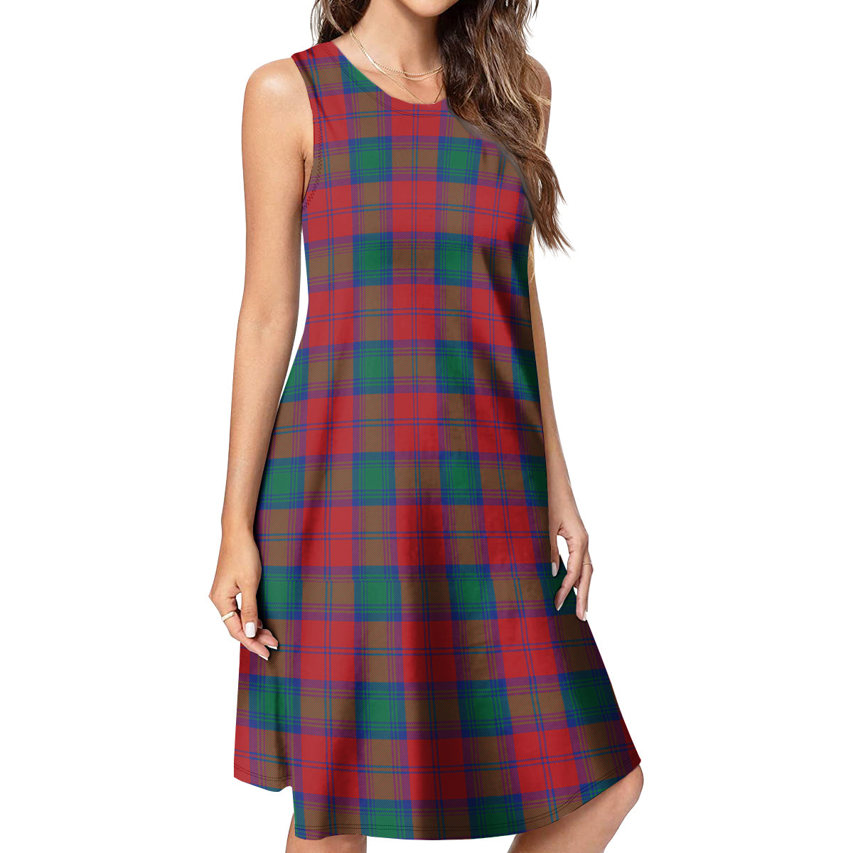 Lindsay Modern Tartan Womens Casual Dresses - Tartanvibesclothing