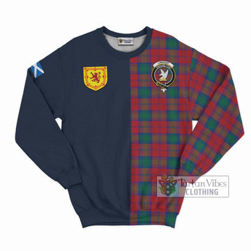 Lindsay Modern Tartan Sweatshirt with Scottish Lion Royal Arm Half Style