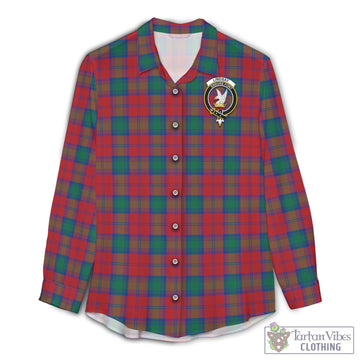 Lindsay Modern Tartan Women's Casual Shirt with Family Crest