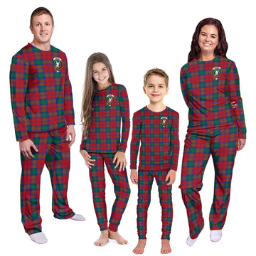 Lindsay Modern Tartan Pajamas Family Set with Family Crest