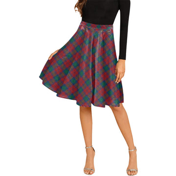 Lindsay Modern Tartan Melete Pleated Midi Skirt