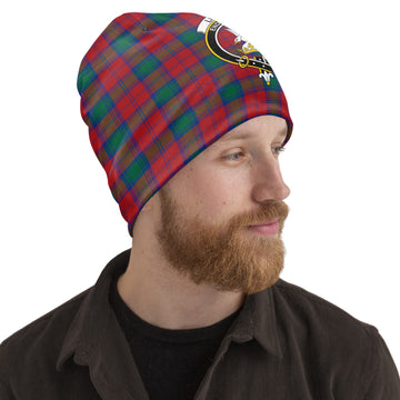 Lindsay Modern Tartan Beanies Hat with Family Crest