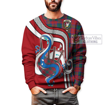 Lindsay Modern Tartan Sweatshirt with Epic Bagpipe Style