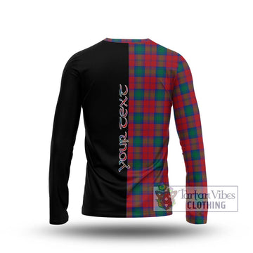 Lindsay Modern Tartan Long Sleeve T-Shirt with Family Crest and Half Of Me Style