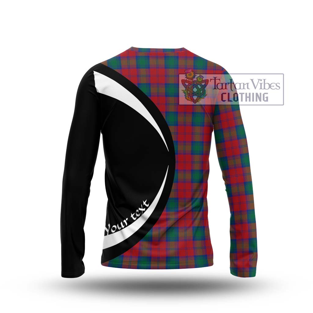Tartan Vibes Clothing Lindsay Modern Tartan Long Sleeve T-Shirt with Family Crest Circle Style