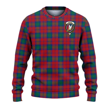 Lindsay Modern Tartan Ugly Sweater with Family Crest