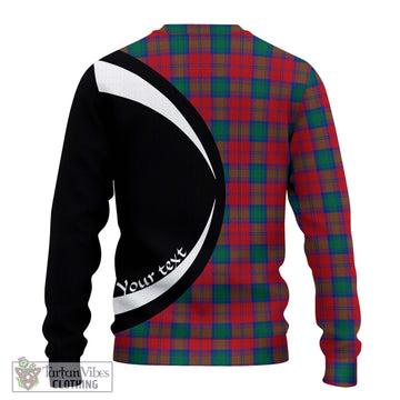 Lindsay Modern Tartan Ugly Sweater with Family Crest Circle Style