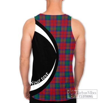 Lindsay Modern Tartan Men's Tank Top with Family Crest Circle Style