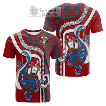 Lindsay Modern Tartan Cotton T-shirt with Epic Bagpipe Style