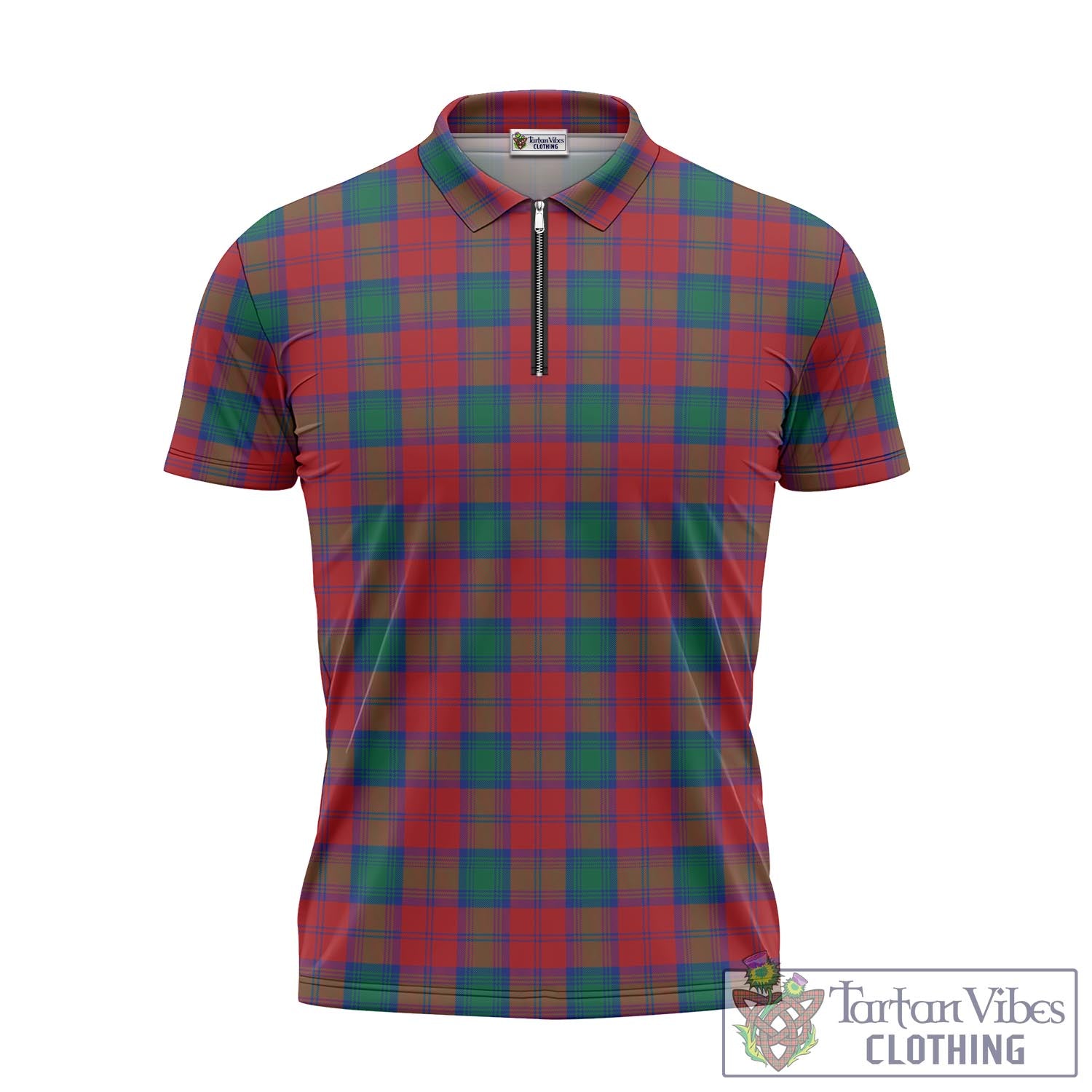 Tartan Vibes Clothing Lindsay Modern Tartan Zipper Polo Shirt