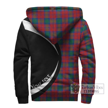 Lindsay Modern Tartan Sherpa Hoodie with Family Crest Circle Style