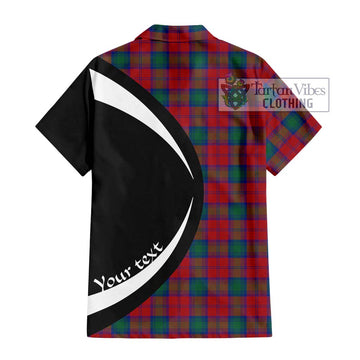 Lindsay Modern Tartan Short Sleeve Button Up with Family Crest Circle Style