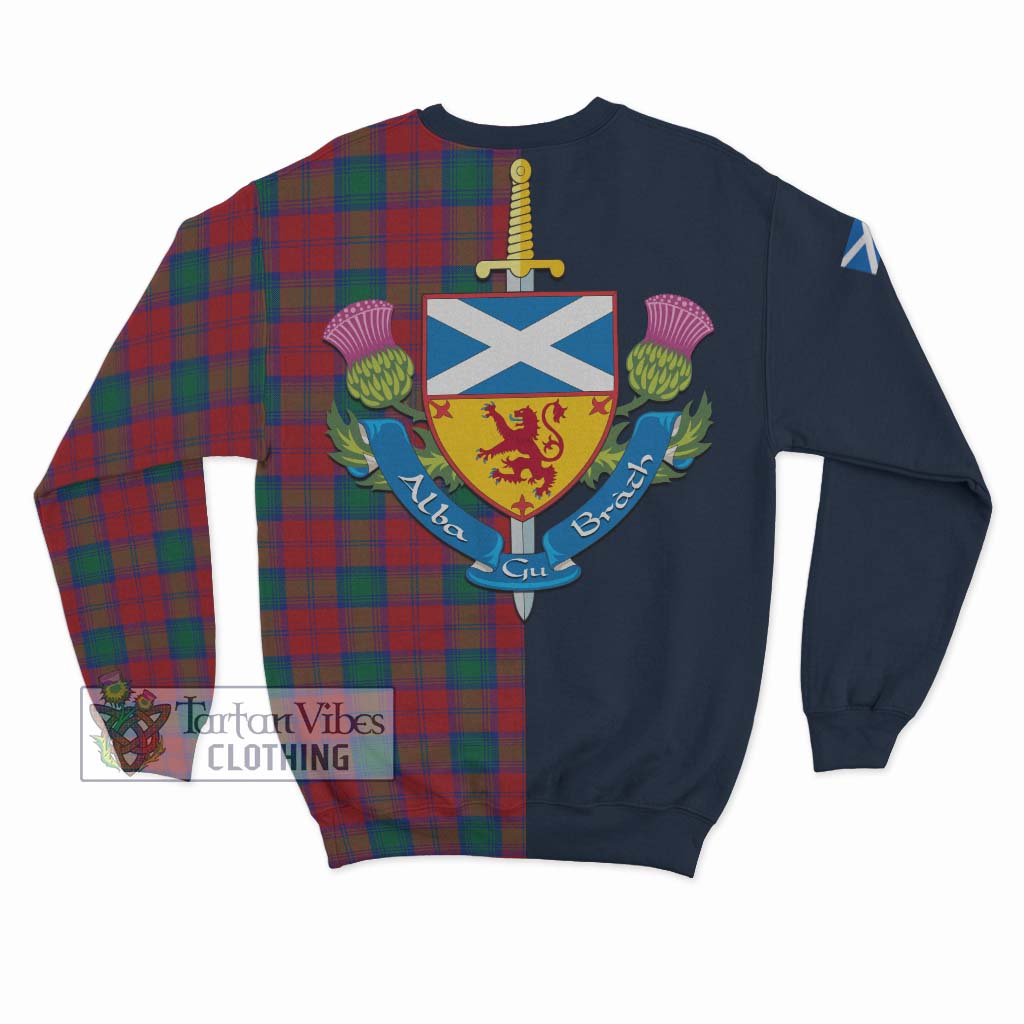 Tartan Vibes Clothing Lindsay Modern Tartan Sweatshirt with Scottish Lion Royal Arm Half Style