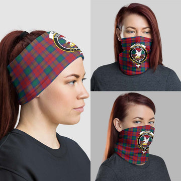 Lindsay Modern Tartan Neck Gaiters, Tartan Bandanas, Tartan Head Band with Family Crest