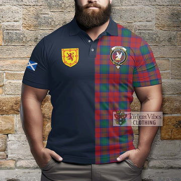 Lindsay Modern Tartan Polo Shirt with Scottish Lion Royal Arm Half Style