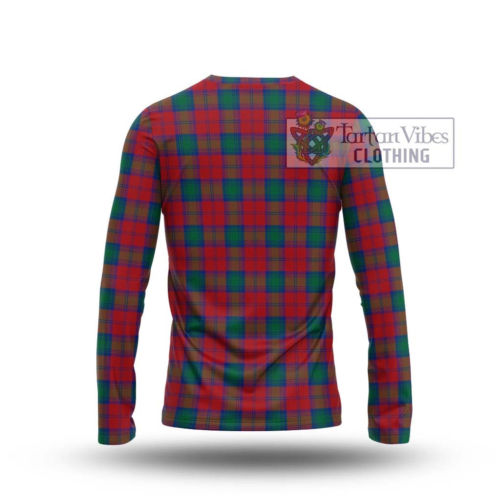 Lindsay Modern Tartan Long Sleeve T-Shirt with Family Crest DNA In Me Style - Tartanvibesclothing Shop