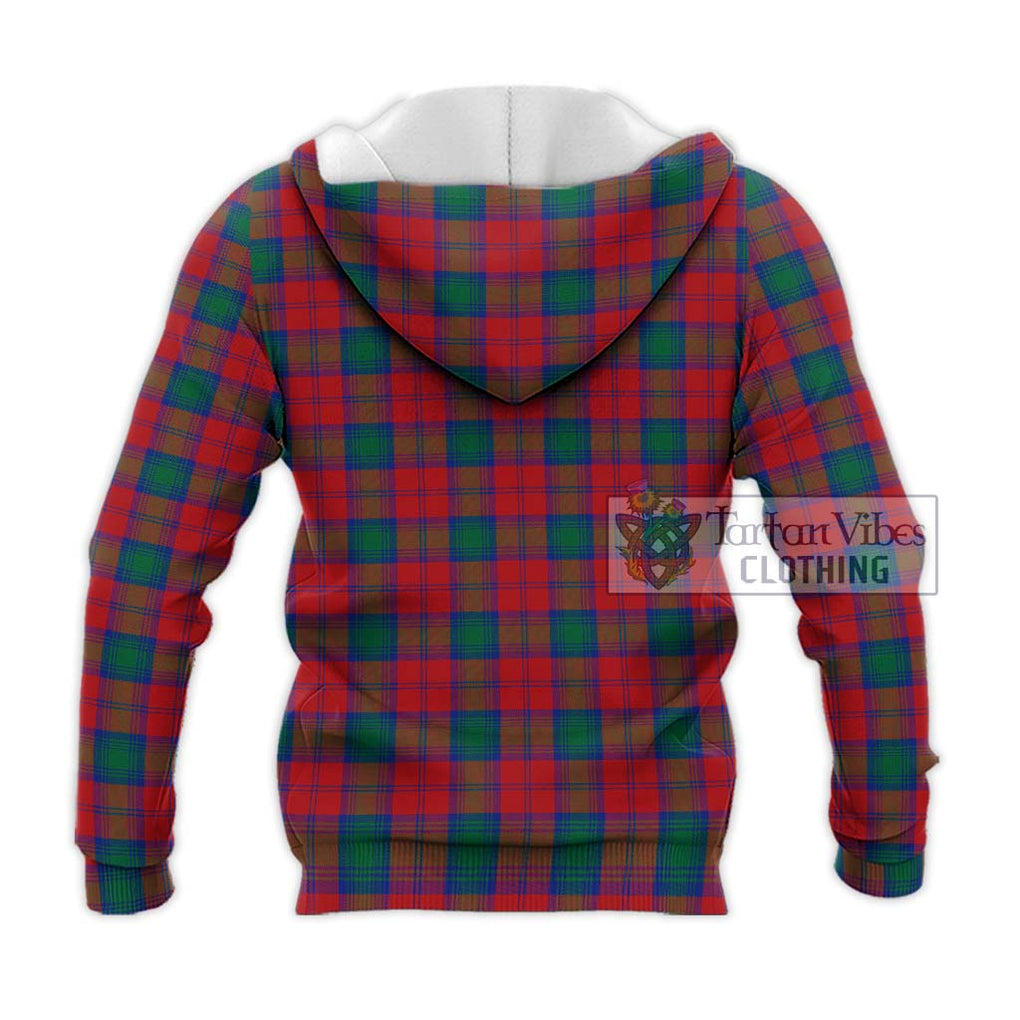 Lindsay Modern Tartan Knitted Hoodie with Family Crest DNA In Me Style - Tartanvibesclothing Shop