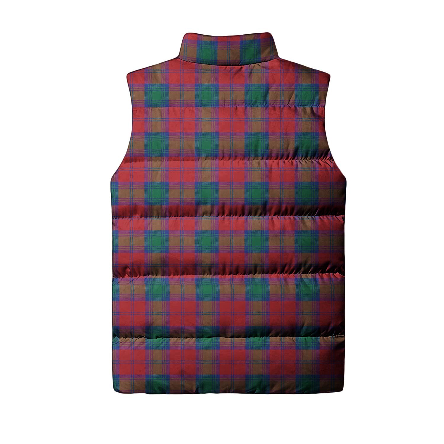 Lindsay Modern Tartan Sleeveless Puffer Jacket with Family Crest - Tartanvibesclothing