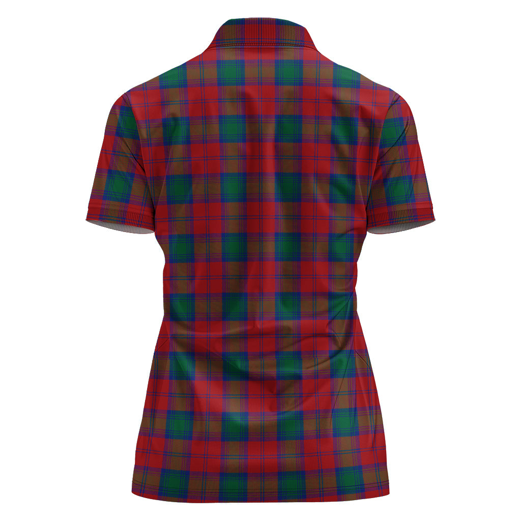 lindsay-modern-tartan-polo-shirt-with-family-crest-for-women