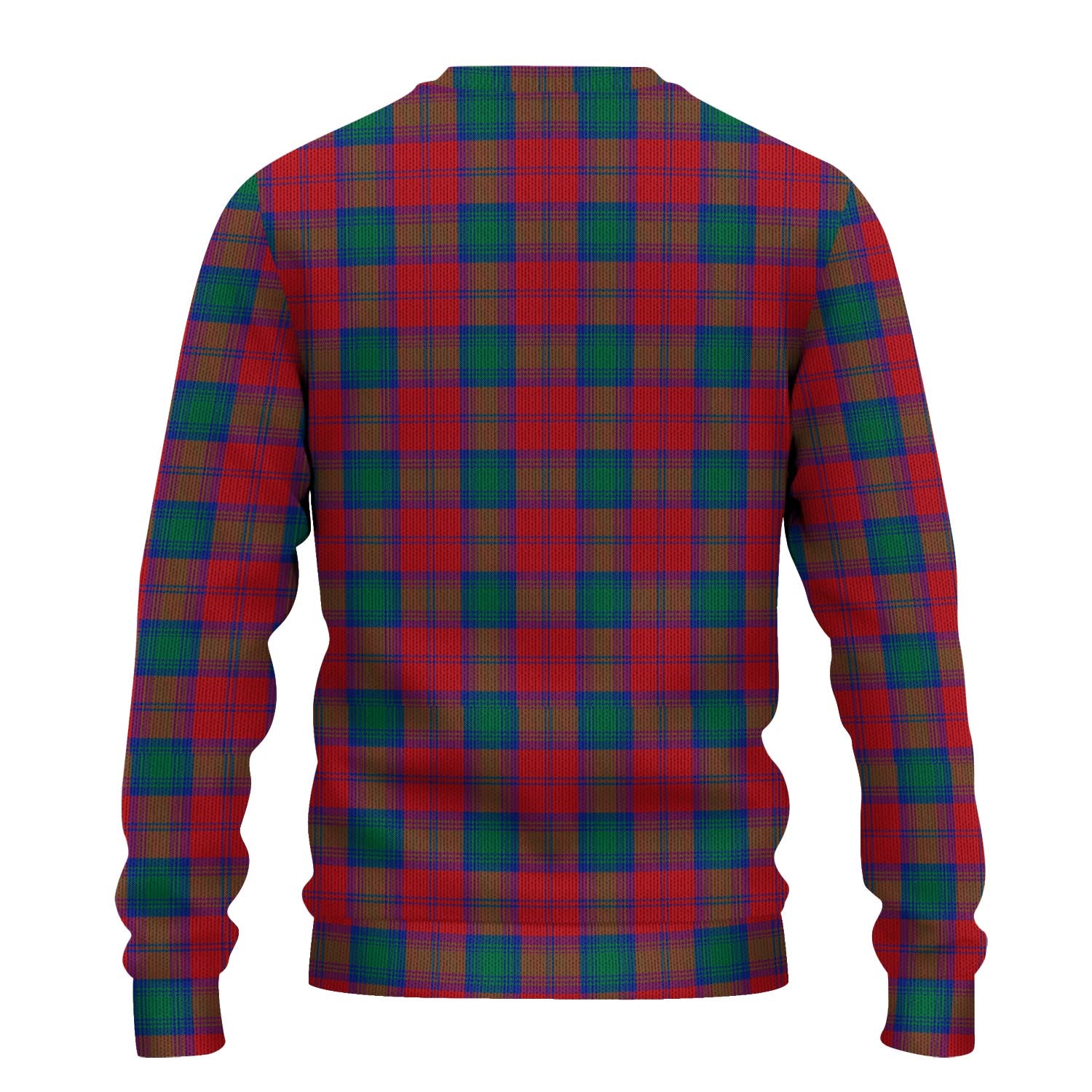 Lindsay Modern Tartan Knitted Sweater with Family Crest - Tartanvibesclothing