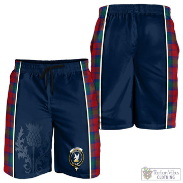 Lindsay Modern Tartan Men's Shorts with Family Crest and Scottish Thistle Vibes Sport Style