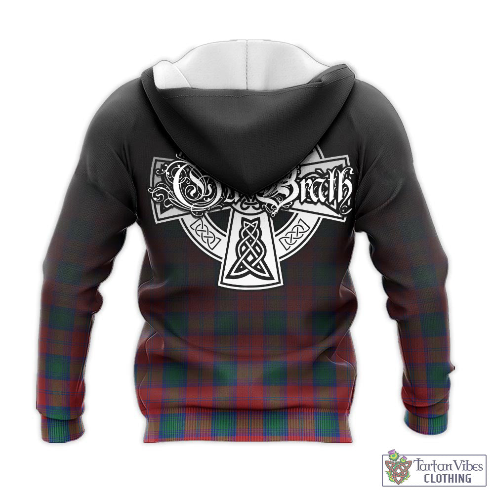 Tartan Vibes Clothing Lindsay Modern Tartan Knitted Hoodie Featuring Alba Gu Brath Family Crest Celtic Inspired