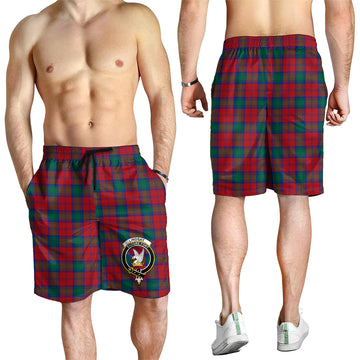 Lindsay Modern Tartan Mens Shorts with Family Crest