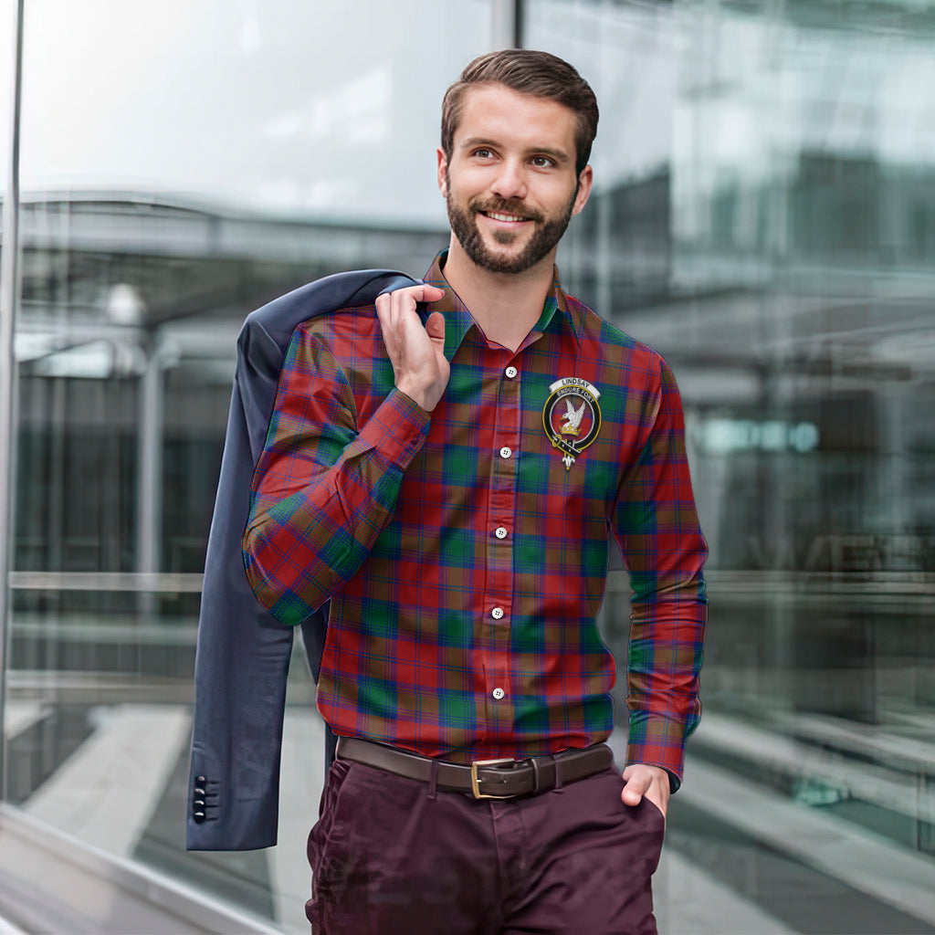 lindsay-modern-tartan-long-sleeve-button-up-shirt-with-family-crest