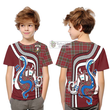 Lindsay Weathered Tartan Kid T-Shirt with Epic Bagpipe Style